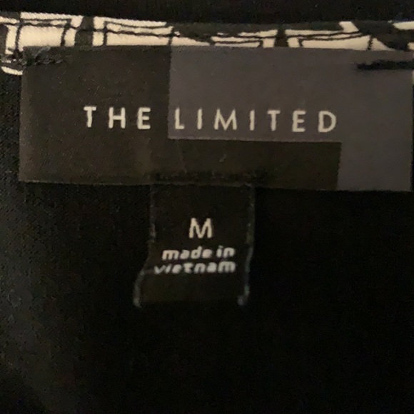 NWOT The Limited Black and White Blouse Size Med - Picture 4 of 6